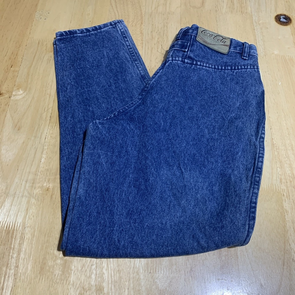 Vintage Coca Cola Jeans Womens 8-25x27 Blue High Rise Waist Mom 80s USA